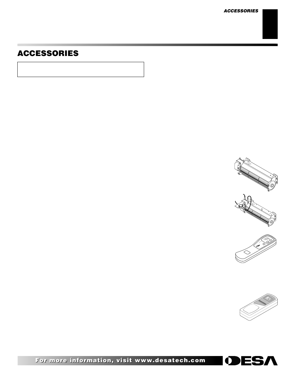 Accessories | Desa CTDV36NR User Manual | Page 33 / 38