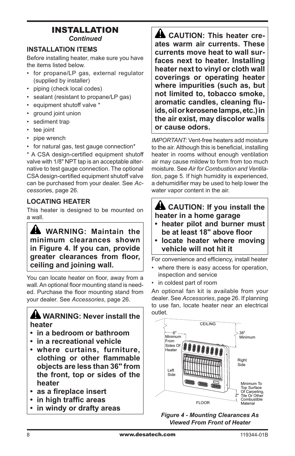 Installation | Desa WMP20A User Manual | Page 8 / 28
