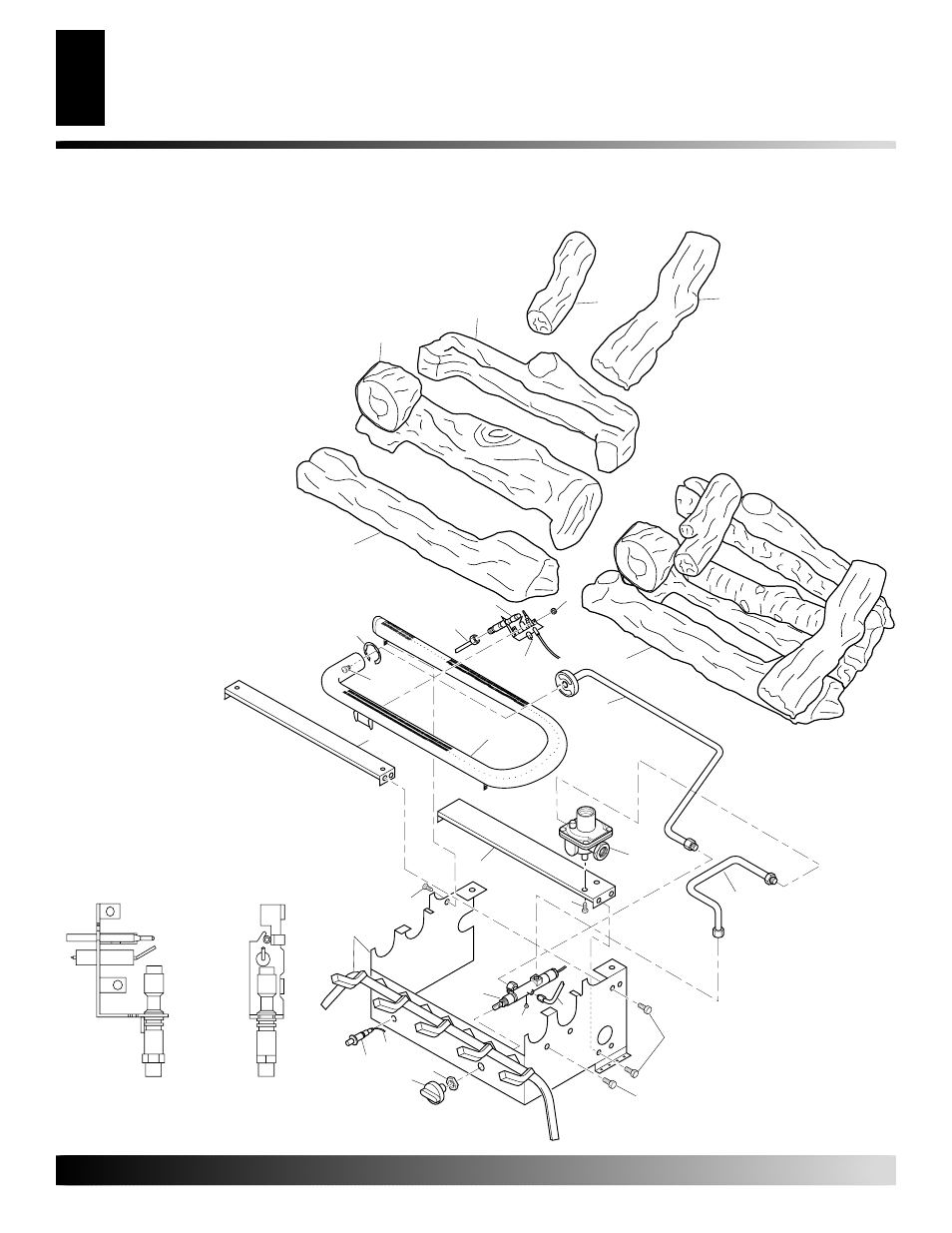 Illustrated parts breakdown, Variable manually-controlled flame-max, 20 - ods pilot (natural gas) | Desa FLAME-MAX LAME-MAX Golden Oak User Manual | Page 36 / 48