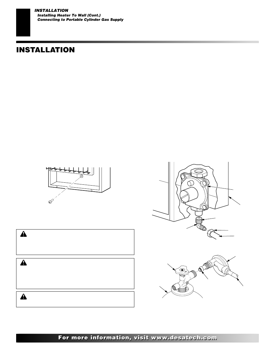 Installation, Continued | Desa REM10PT RH10PT User Manual | Page 6 / 22