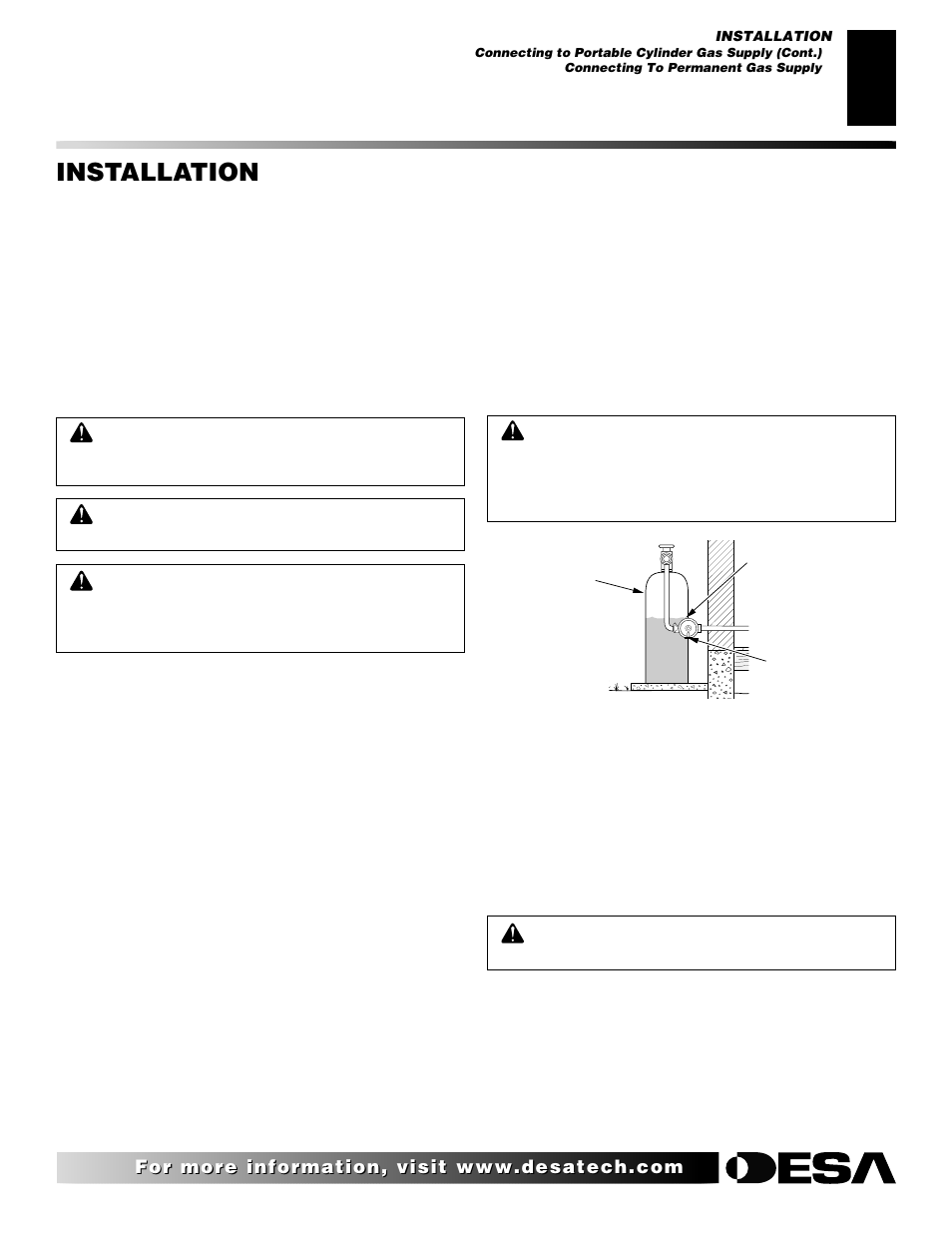 Installation, Continued | Desa REM10PT RH10PT User Manual | Page 7 / 22