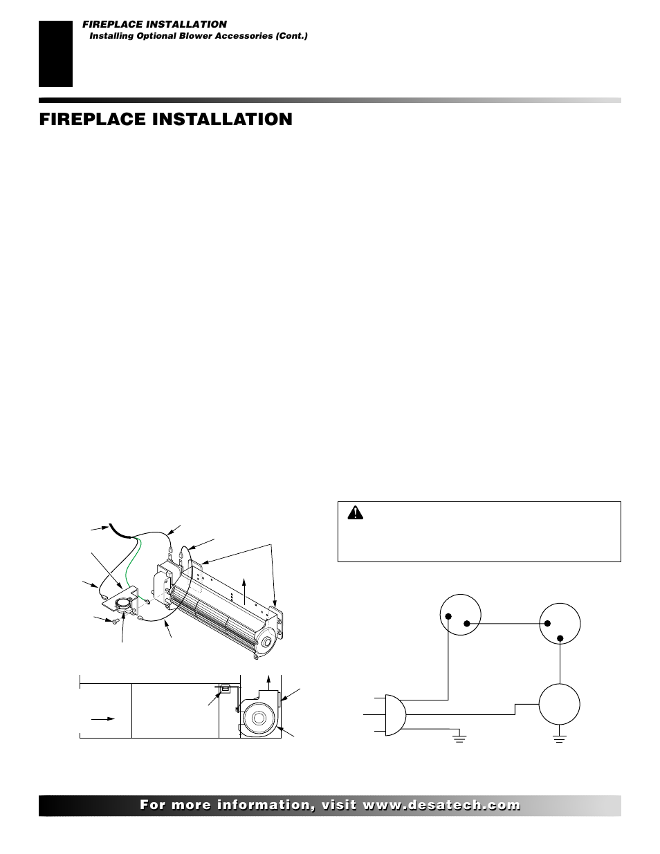 Fireplace installation, Continued | Desa CHDV36NRA User Manual | Page 18 / 40
