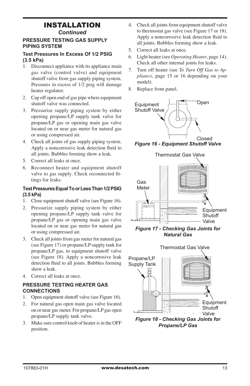 Installation | Desa CRN30 User Manual | Page 13 / 32