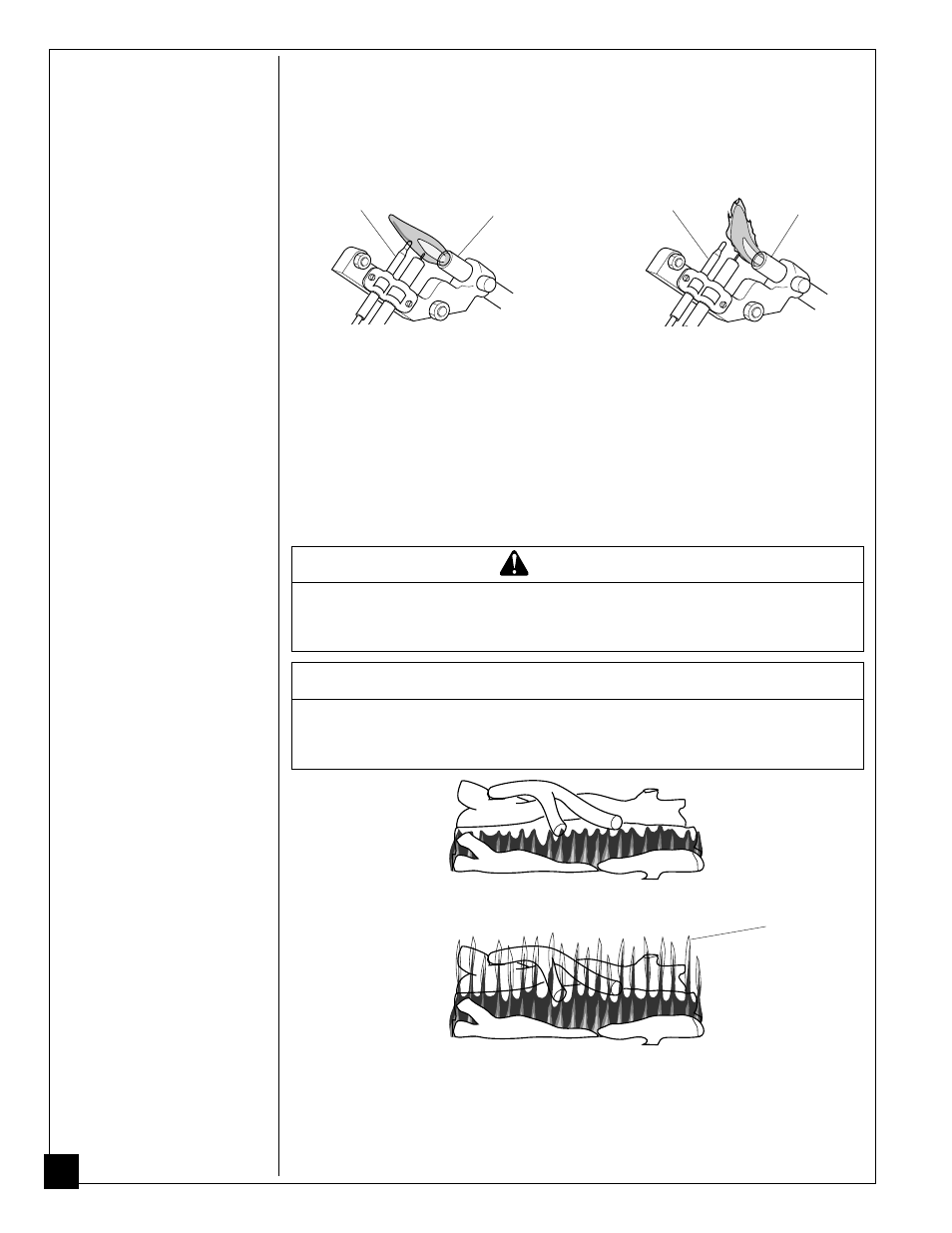 Inspecting burners, Warning, Notice | Desa CGF280PT User Manual | Page 26 / 40