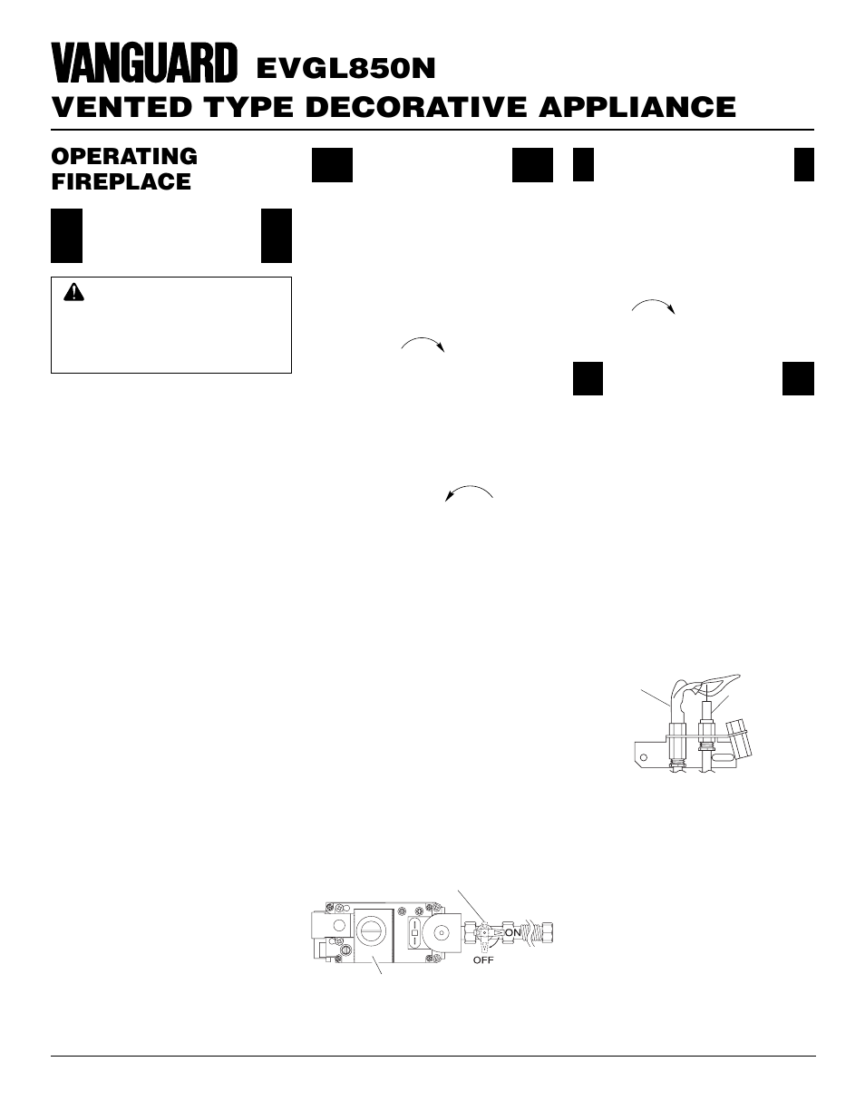 Vented type decorative appliance evgl850n, Operating fireplace | Desa EVGL850N User Manual | Page 12 / 20