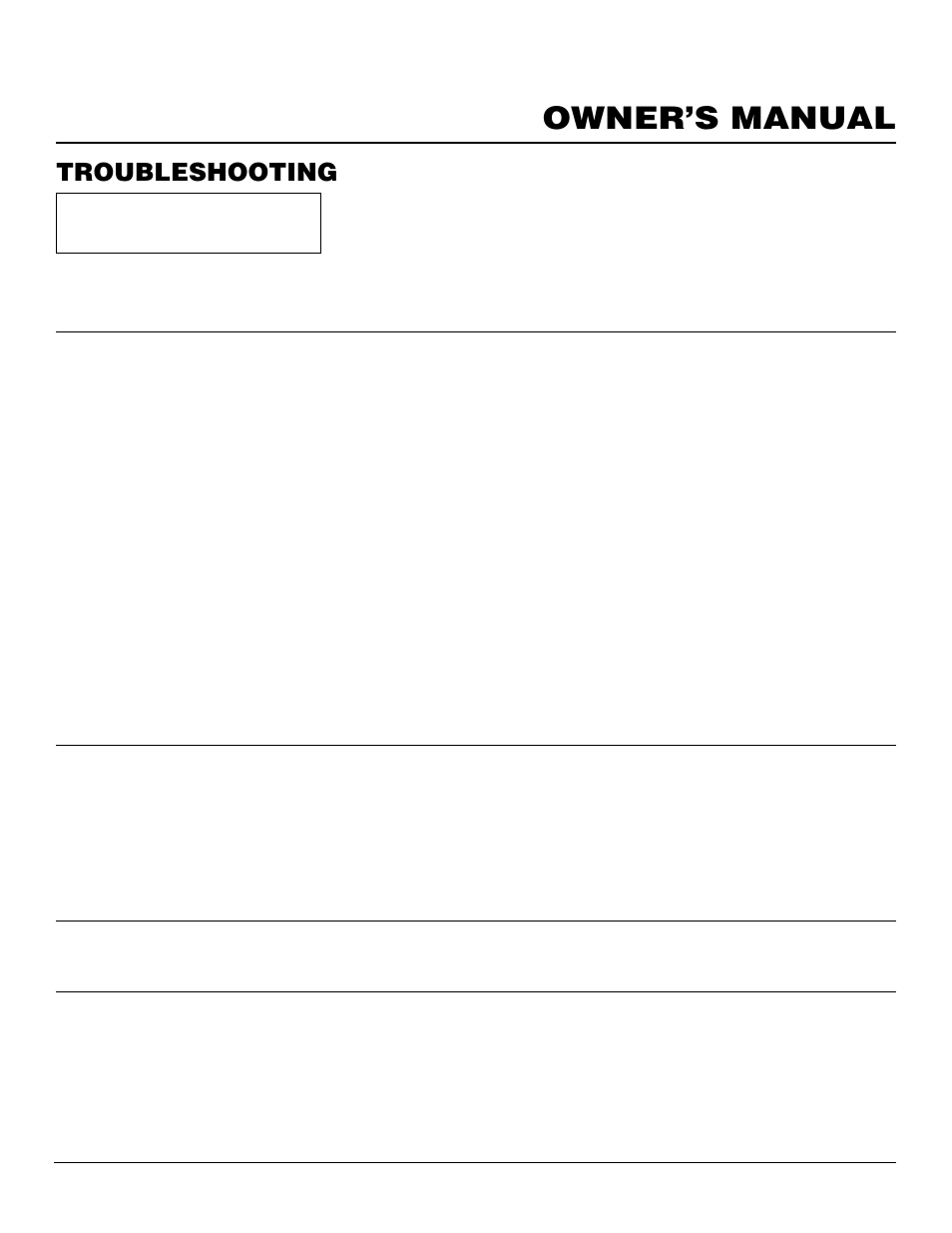 Owner’s manual, Troubleshooting | Desa EVGL850N User Manual | Page 15 / 20