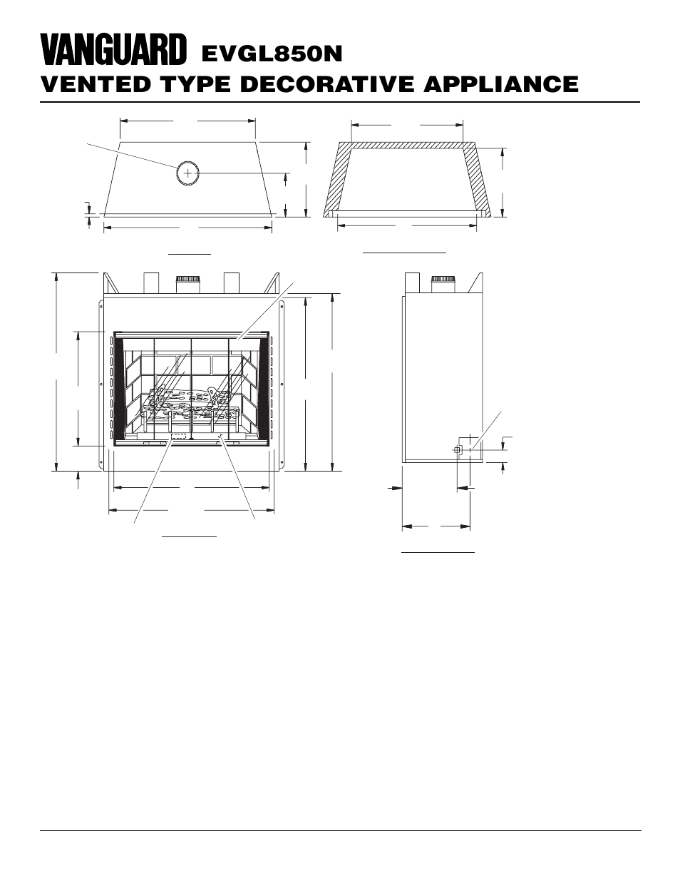 Vented type decorative appliance evgl850n | Desa EVGL850N User Manual | Page 2 / 20