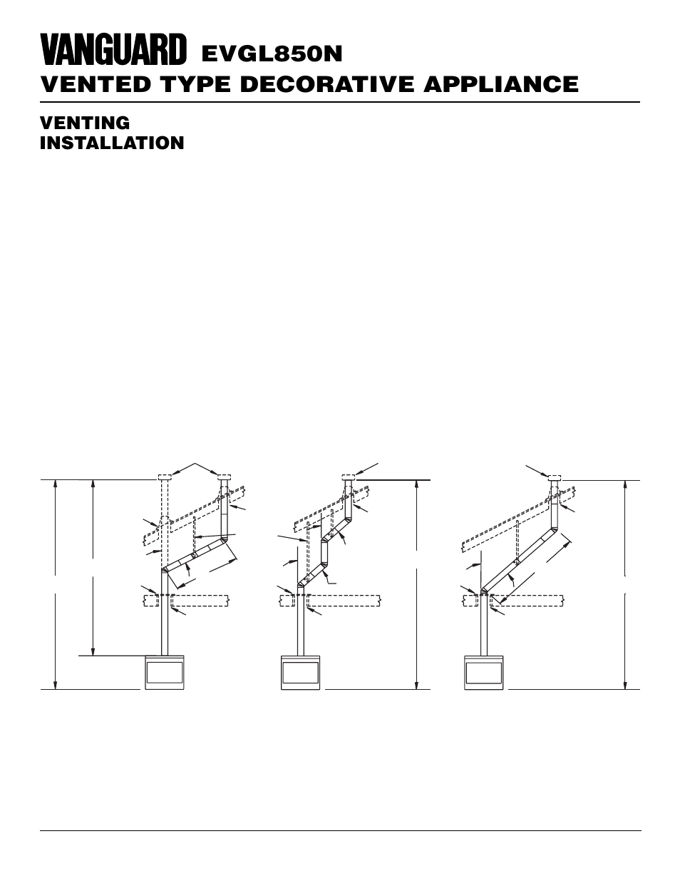 Vented type decorative appliance evgl850n, Venting installation | Desa EVGL850N User Manual | Page 6 / 20