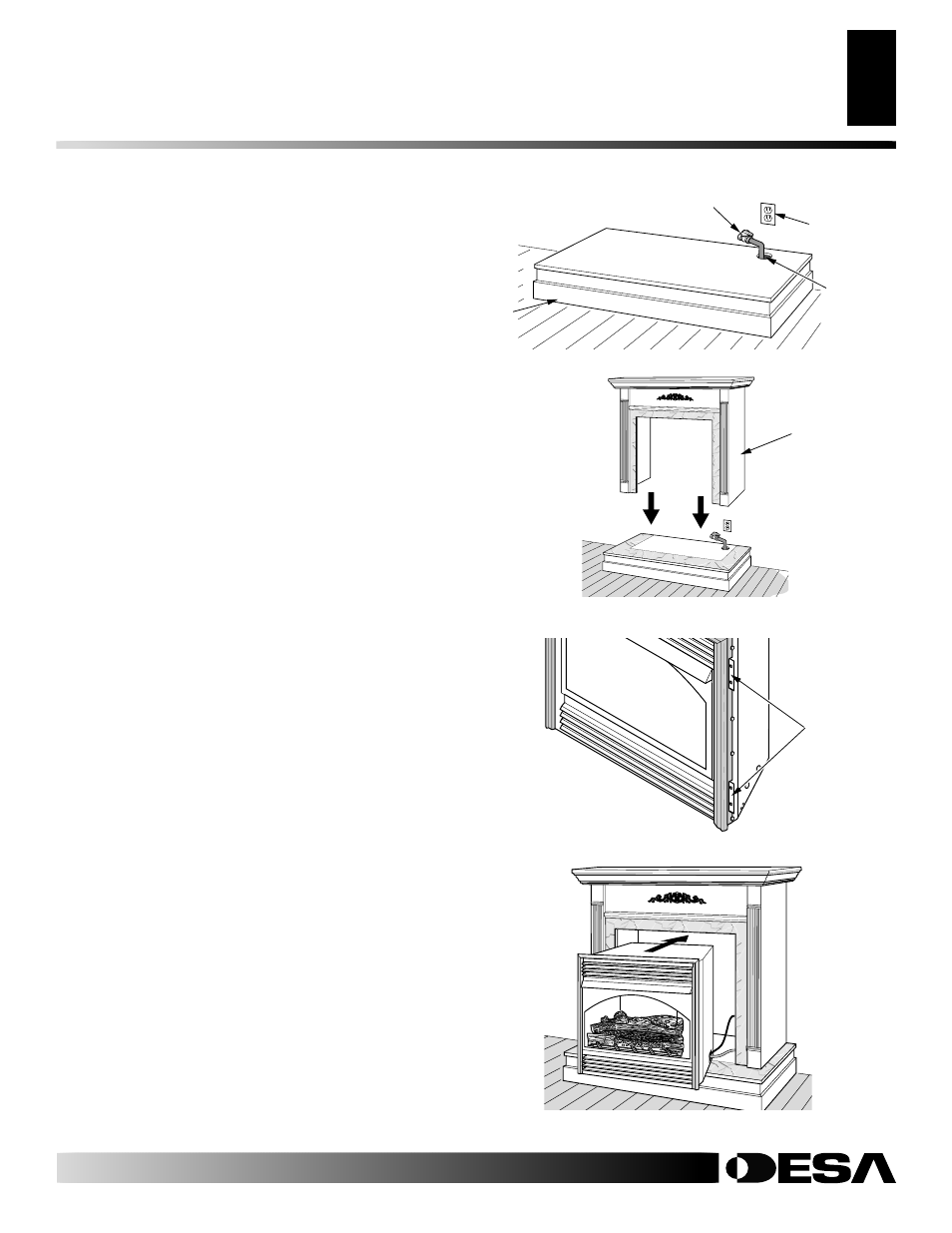 Installation, Continued | Desa EFS33PR User Manual | Page 9 / 34