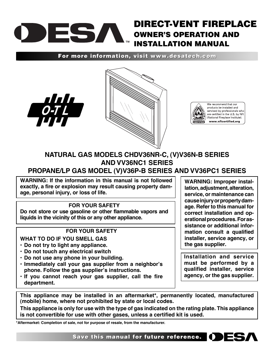 Desa CHDV36NR-C User Manual | 40 pages