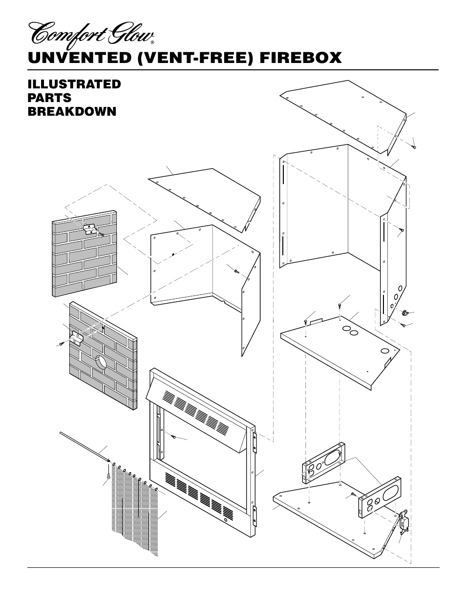 Unvented (vent-free) firebox, Illustrated parts breakdown, Cgfb32c | Desa CGFB32C User Manual | Page 12 / 14