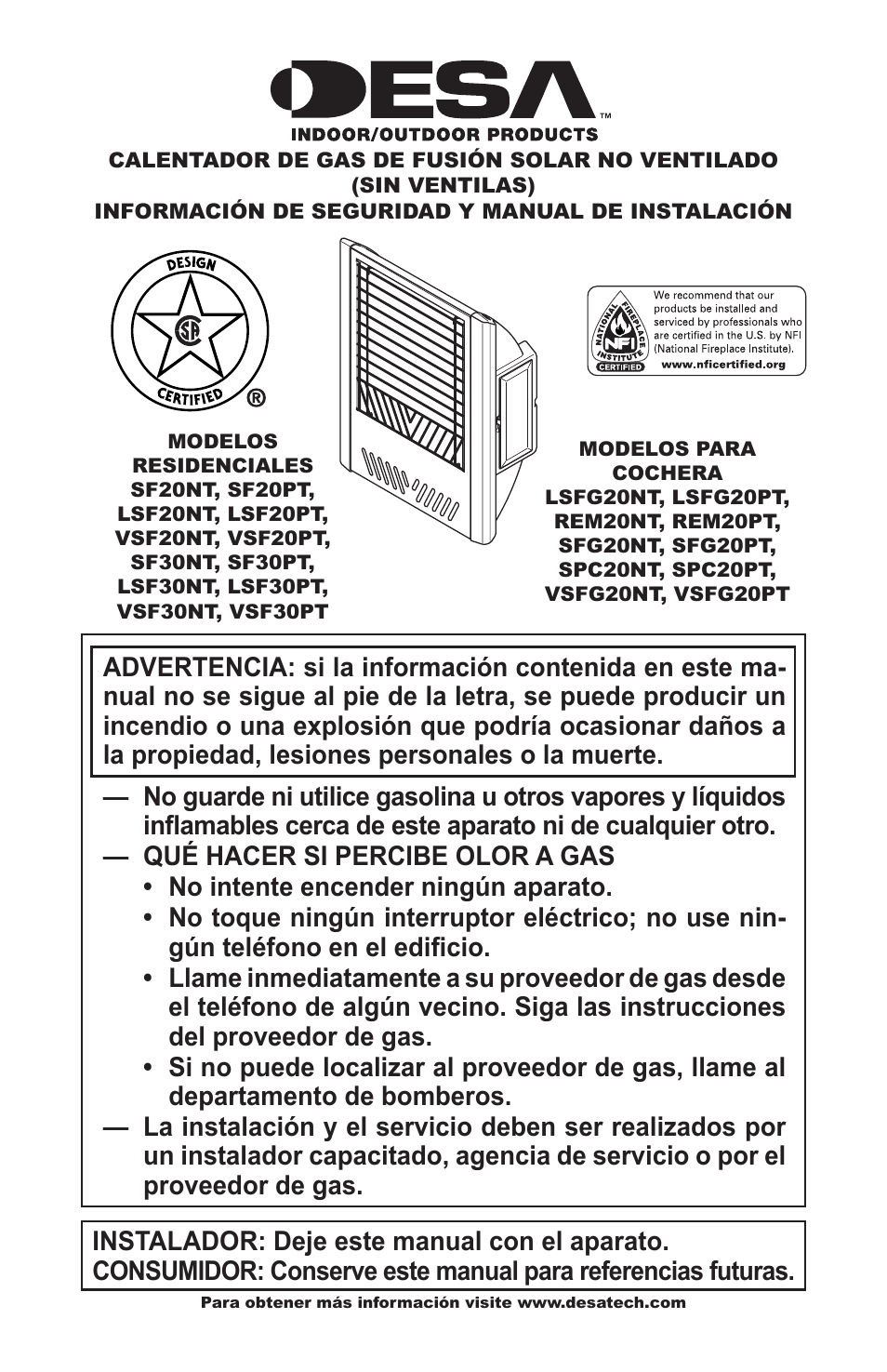 Desa VSF30PT User Manual | Page 25 / 48