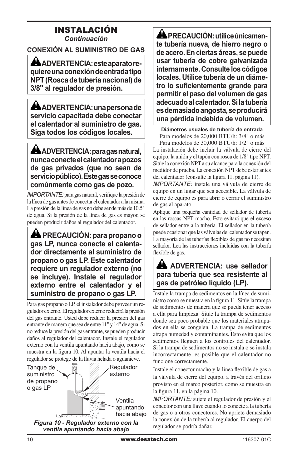 Instalación | Desa VSF30PT User Manual | Page 34 / 48