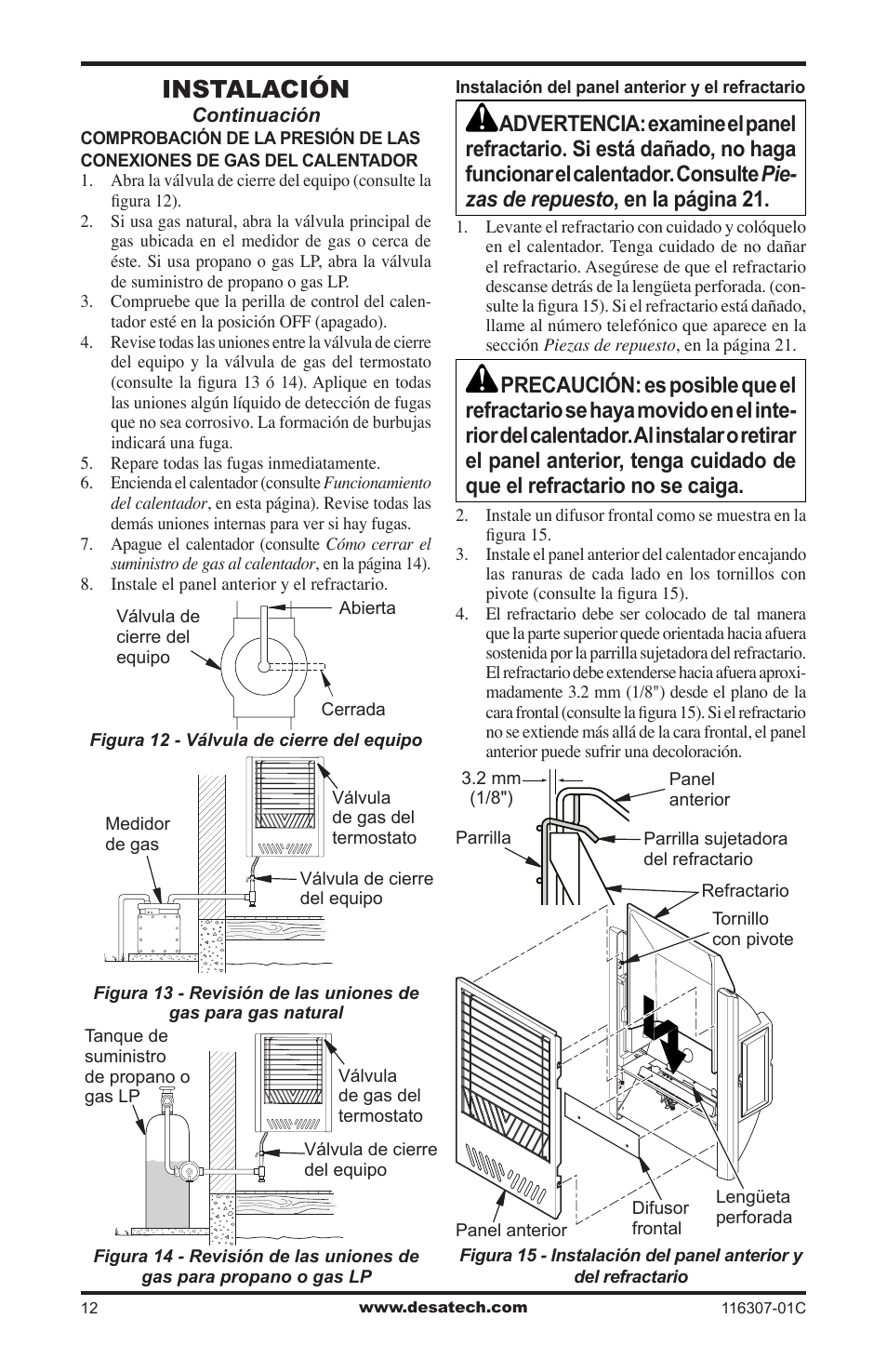 Instalación | Desa VSF30PT User Manual | Page 36 / 48