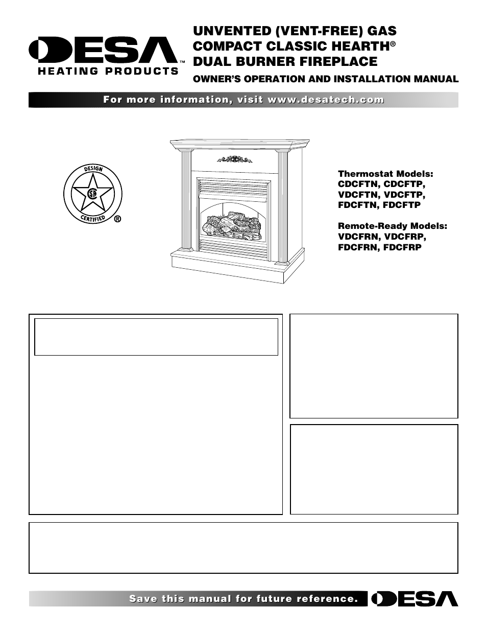 Desa FDCFTN User Manual | 42 pages