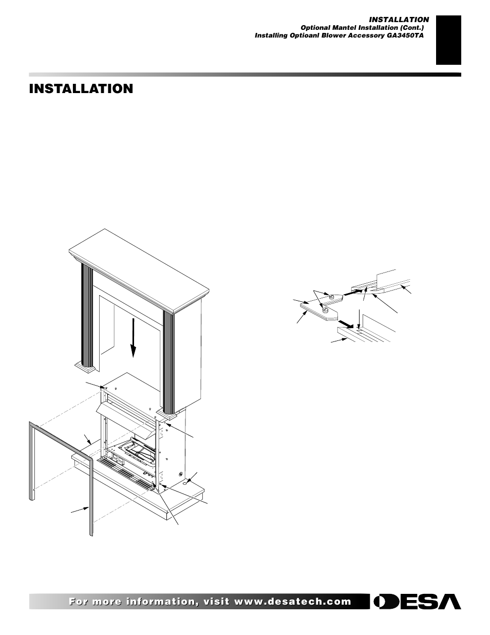 Installation, Continued | Desa FDCFTN User Manual | Page 11 / 42