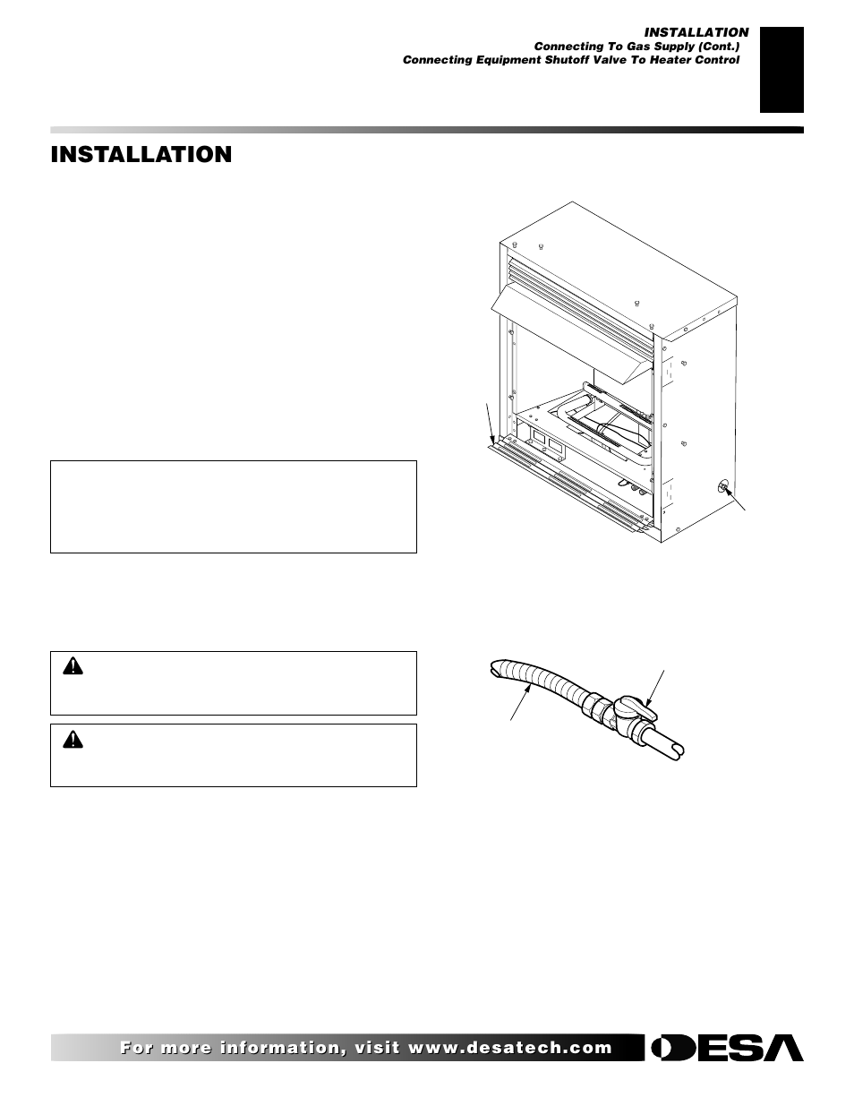 Installation | Desa FDCFTN User Manual | Page 15 / 42