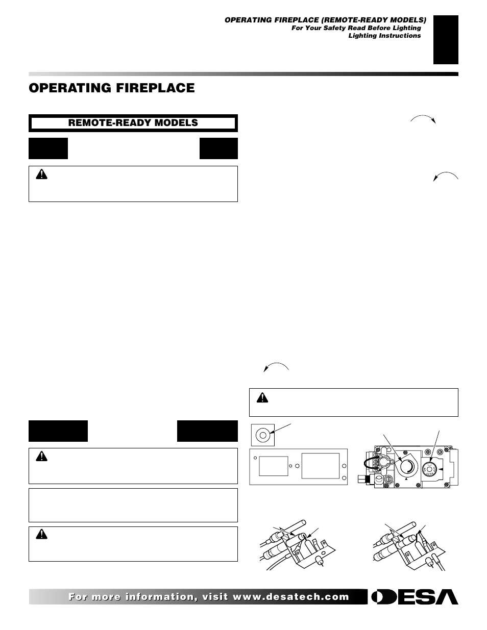 Operating fireplace, Continued | Desa FDCFTN User Manual | Page 21 / 42