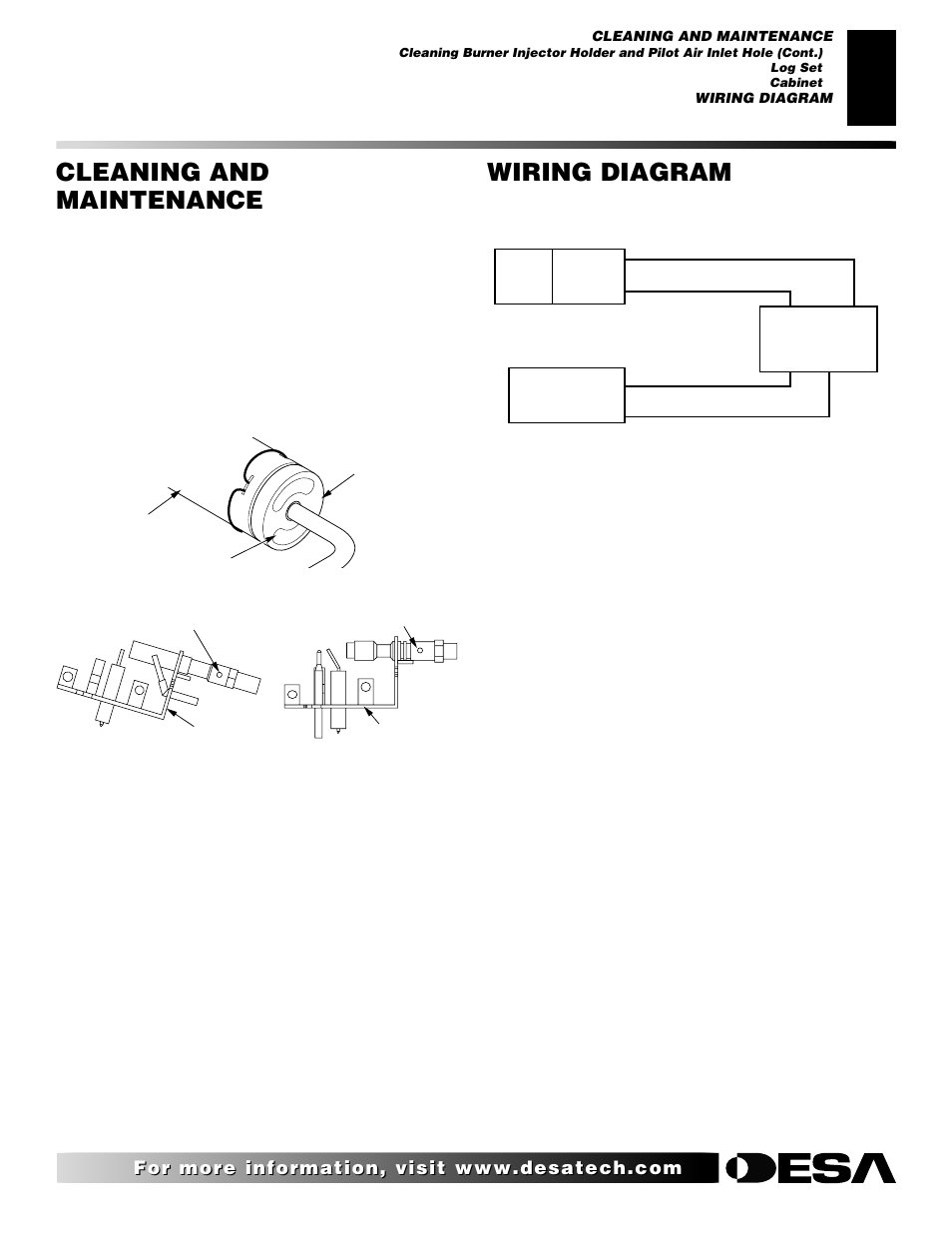 Cleaning and maintenance, Wiring diagram, Continued | Desa FDCFTN User Manual | Page 25 / 42