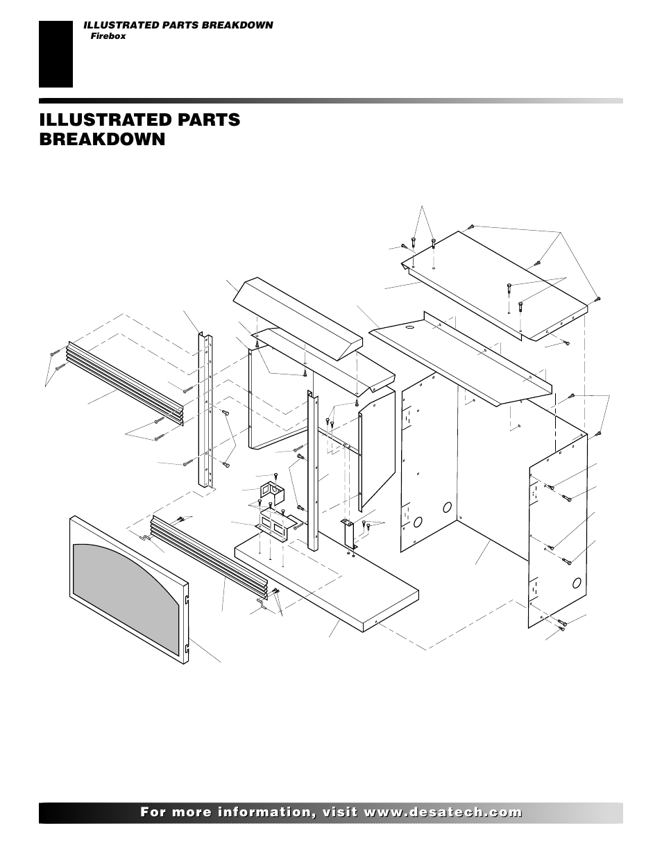 Illustrated parts breakdown, Firebox | Desa FDCFTN User Manual | Page 30 / 42