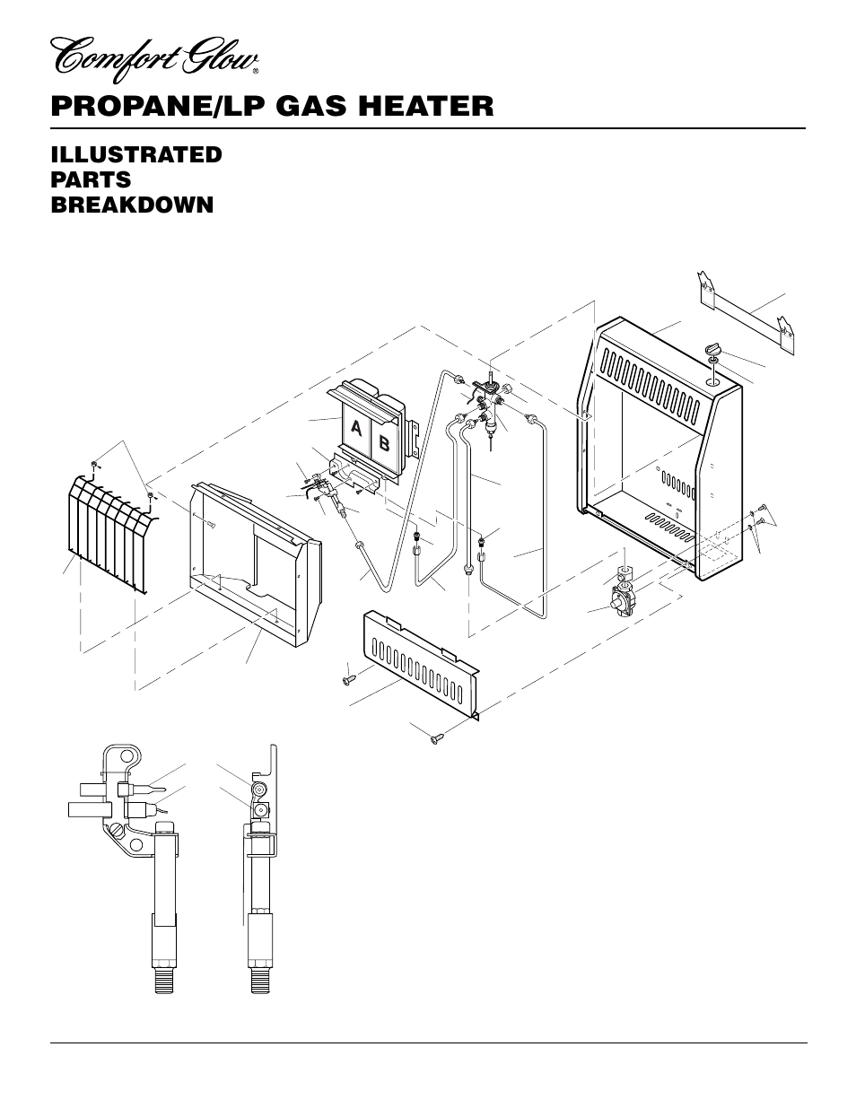 Propane/lp gas heater, Illustrated parts breakdown | Desa CGR2P User Manual | Page 18 / 20