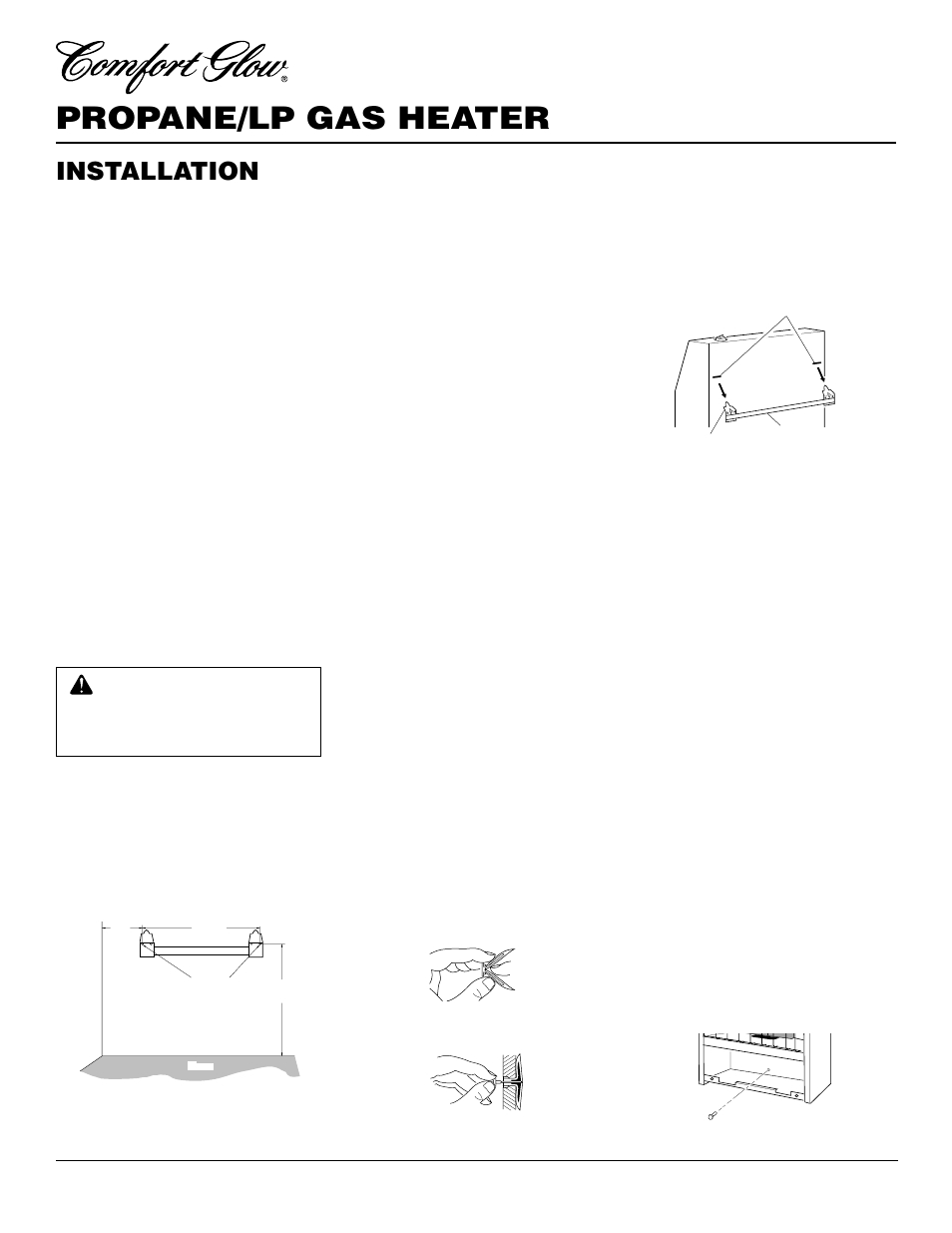 Propane/lp gas heater, Installation, Continued | Desa CGR2P User Manual | Page 8 / 20