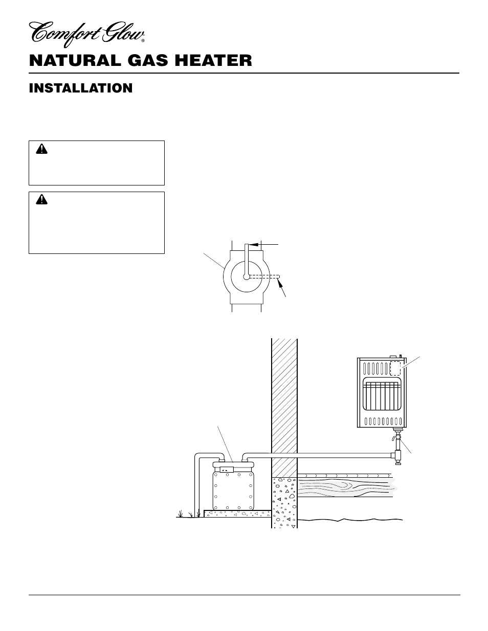 Natural gas heater, Installation, Continued | Desa CGS10N User Manual | Page 10 / 26