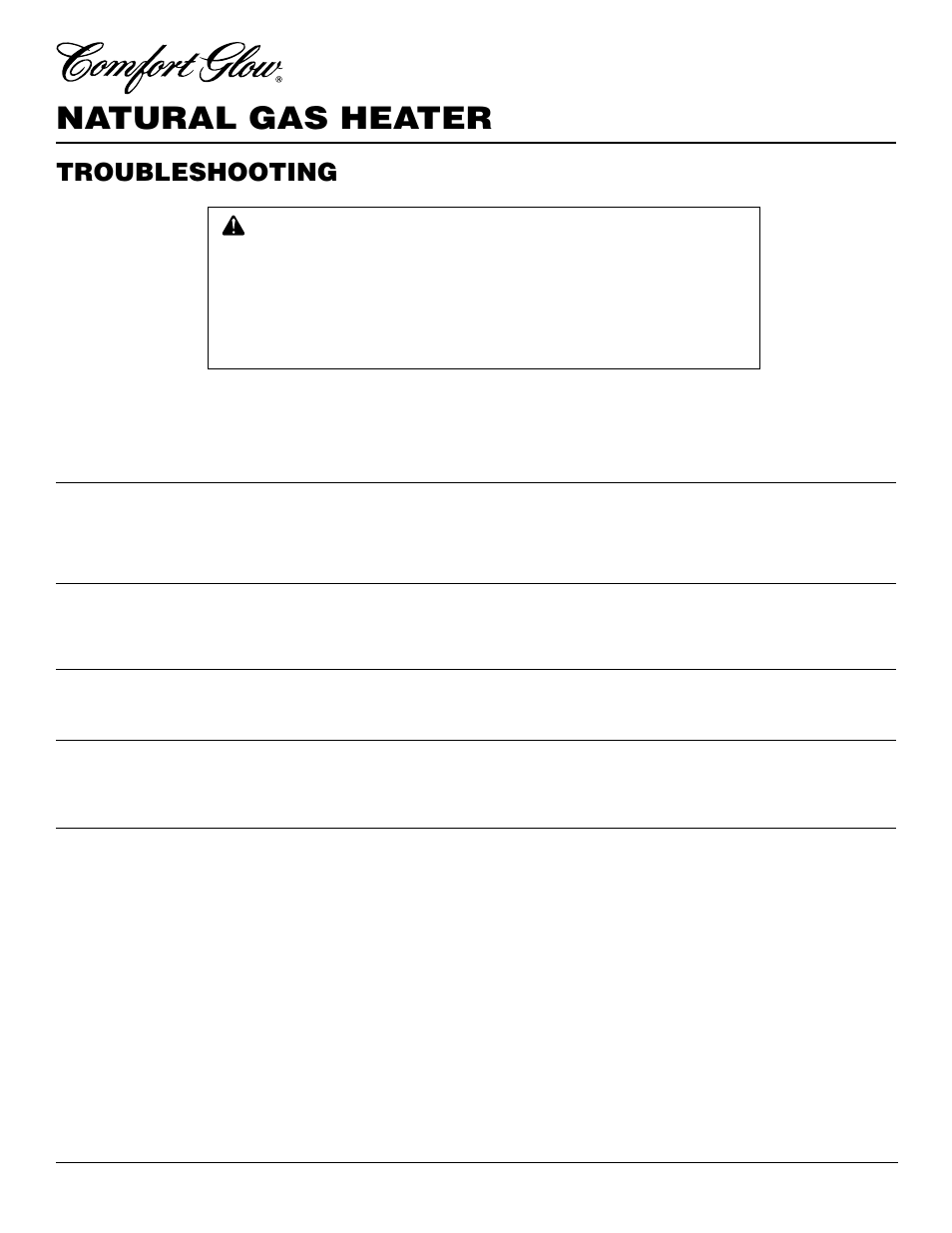 Natural gas heater, Troubleshooting, Continued | Desa CGS10N User Manual | Page 16 / 26