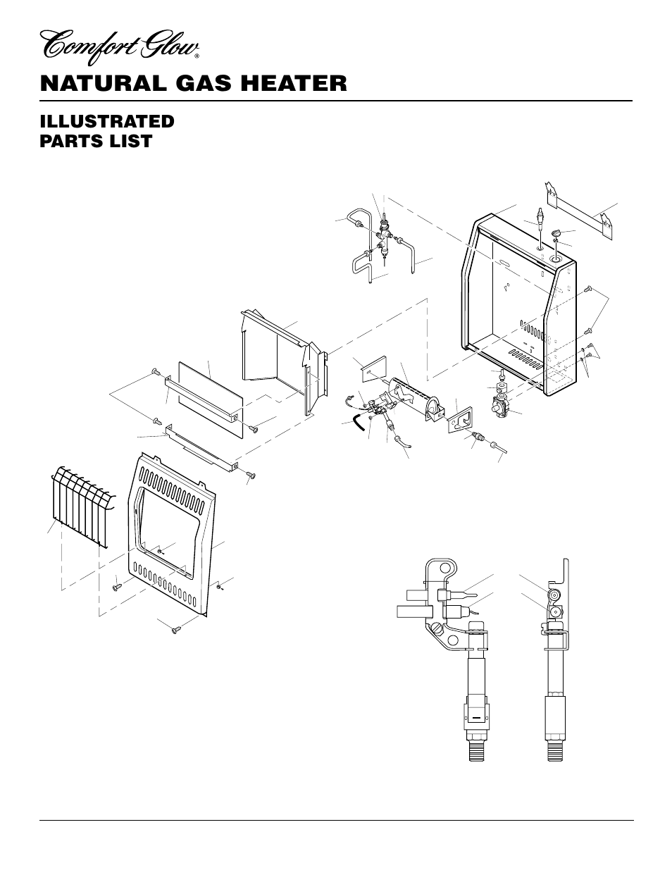 Natural gas heater, Illustrated parts list | Desa CGS10N User Manual | Page 22 / 26