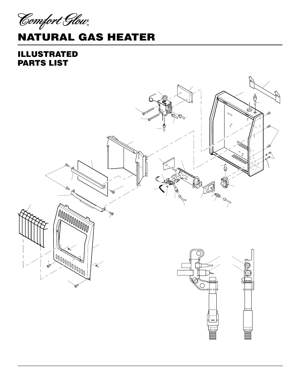 Natural gas heater, Illustrated parts list | Desa CGS10N User Manual | Page 24 / 26