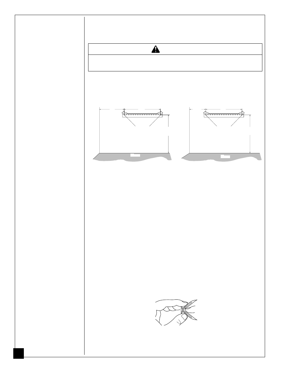 Installing to wall, Warning, Continued | Desa CGN18RA User Manual | Page 12 / 32