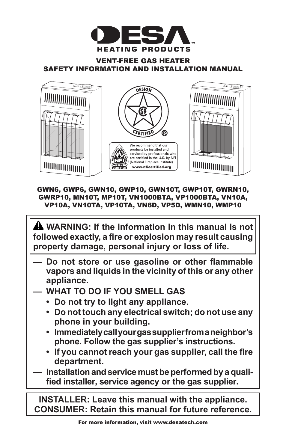 Desa WMN10 User Manual | 60 pages