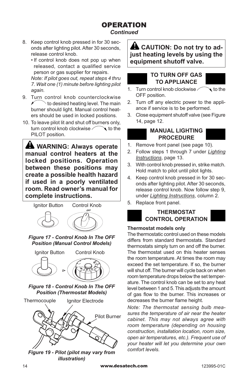 Operation | Desa WMN10 User Manual | Page 14 / 60