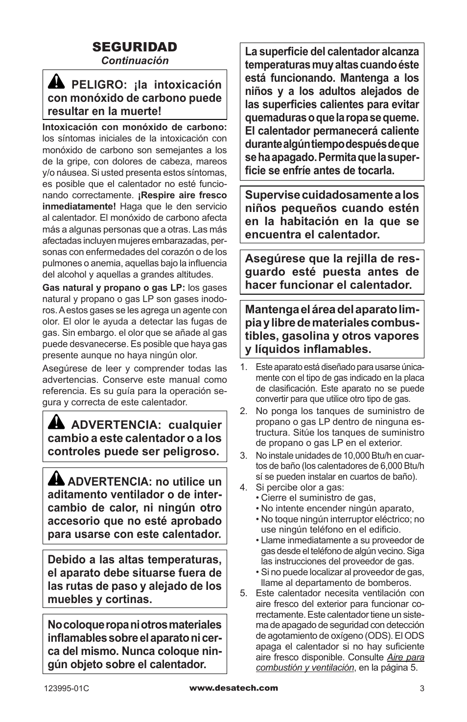 Seguridad | Desa WMN10 User Manual | Page 31 / 60