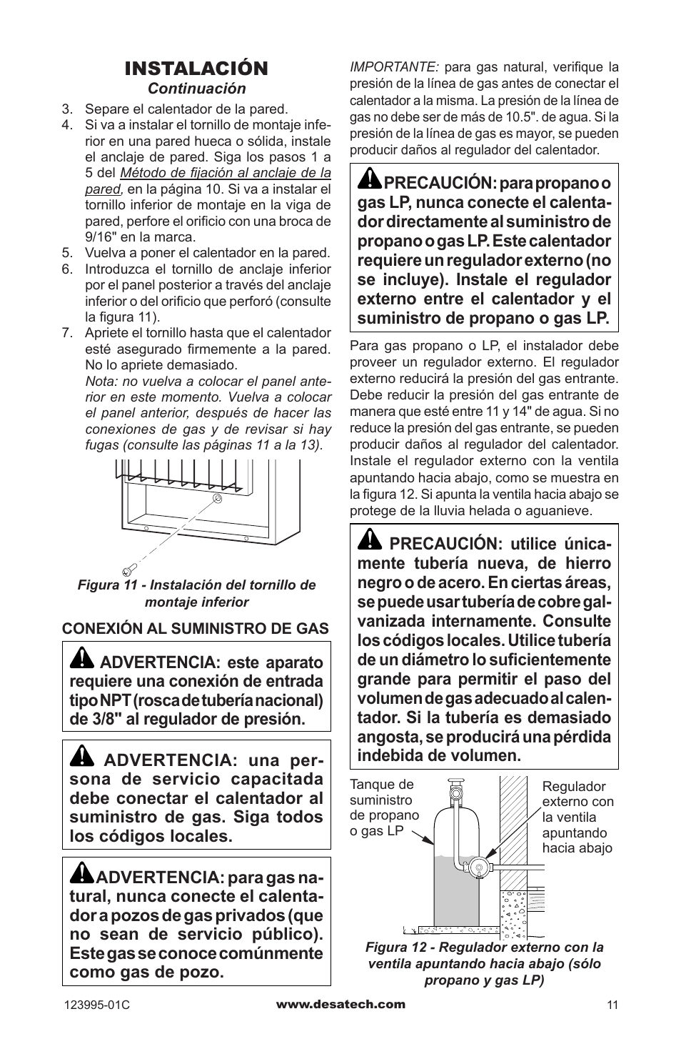 Instalación | Desa WMN10 User Manual | Page 39 / 60