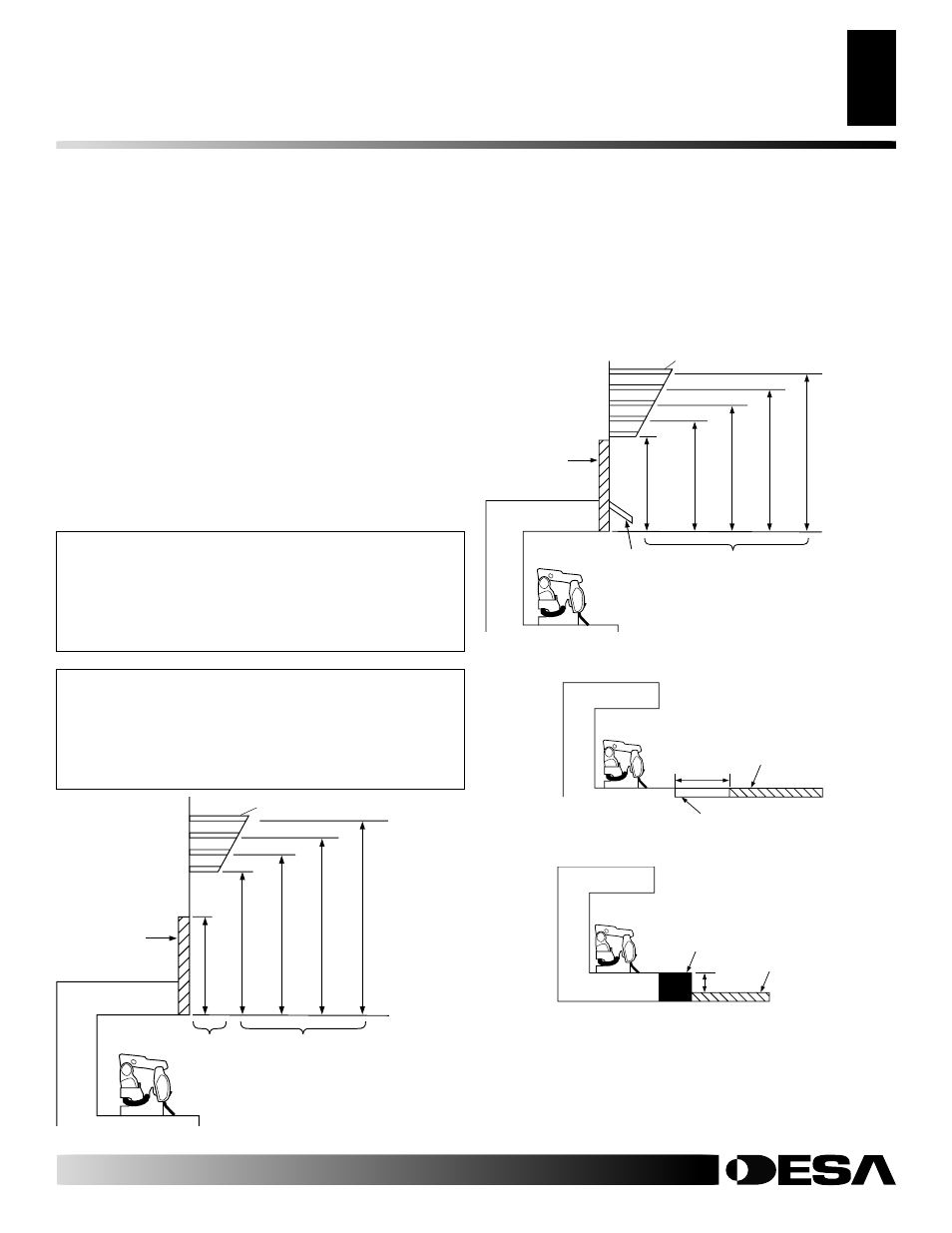 Installation, Continued, Floor clearances | Mantel clearances, Determining minimum mantel clearance | Desa VYM27NRPR User Manual | Page 9 / 28