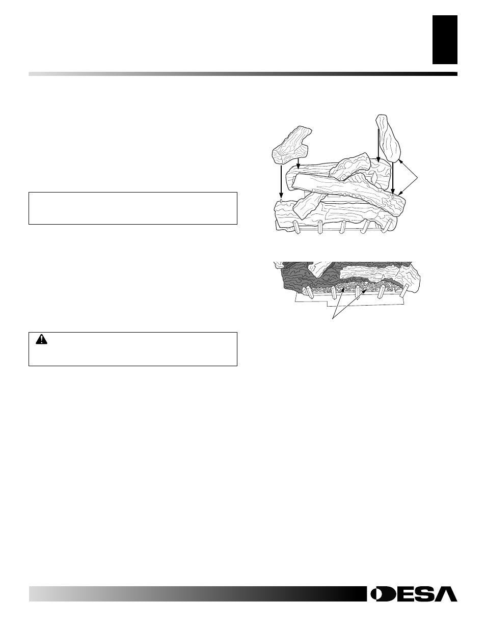 Fireplace installation | Desa V42P-A User Manual | Page 25 / 42