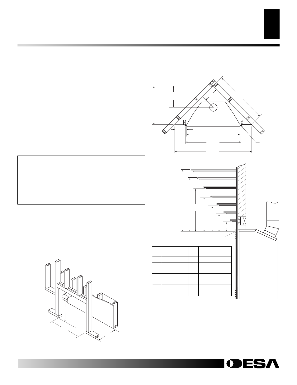 Pre-installation preparation, Continued, Clearances | Framing and finishing | Desa V42P-A User Manual | Page 5 / 42