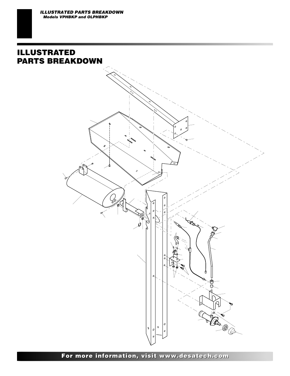 Illustrated parts breakdown, Models vphbkp and olphbkp | Desa 28BN User Manual | Page 10 / 32