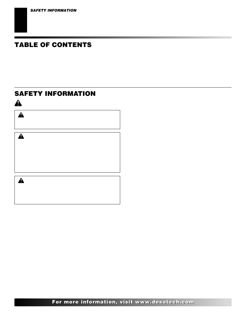 Desa 28BN User Manual | Page 2 / 32