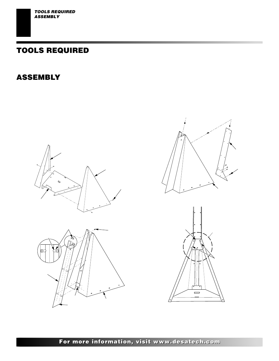 Assembly, Tools required | Desa 28BN User Manual | Page 4 / 32