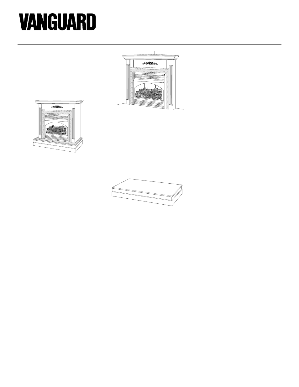 Direct-vent fireplace (natural/propane/lp), Bhdv34na, pa, Accessories | Cabinet mantel, Hardwood hearth base, Corner mantel, Slim hearth base, Hardwood corner hearth base, Mantel trim (not shown) | Desa BHDV34NA User Manual | Page 34 / 38