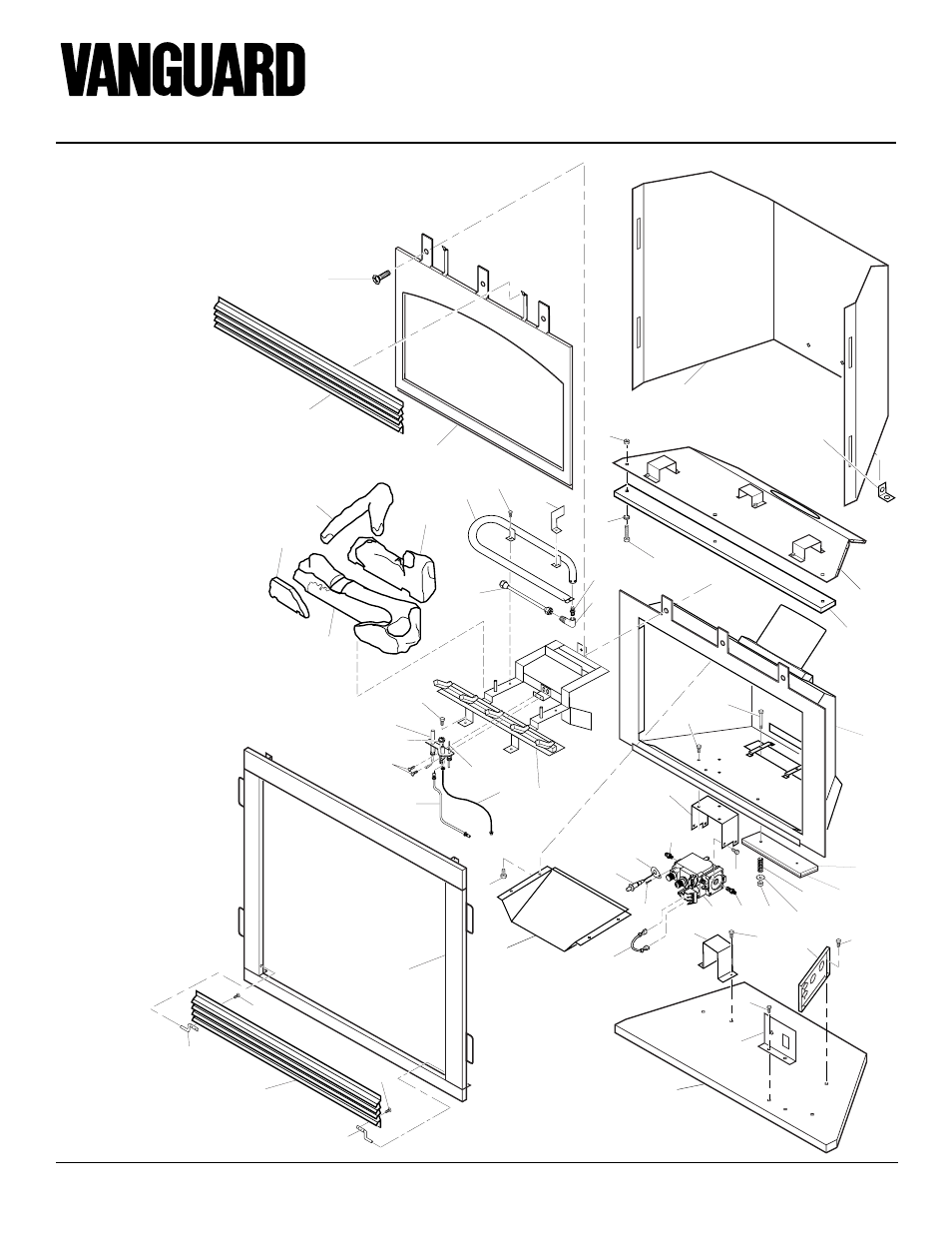 Direct-vent fireplace (natural/propane/lp), Bhdv34na, pa, Illustrated parts breakdown | Desa BHDV34NA User Manual | Page 36 / 38