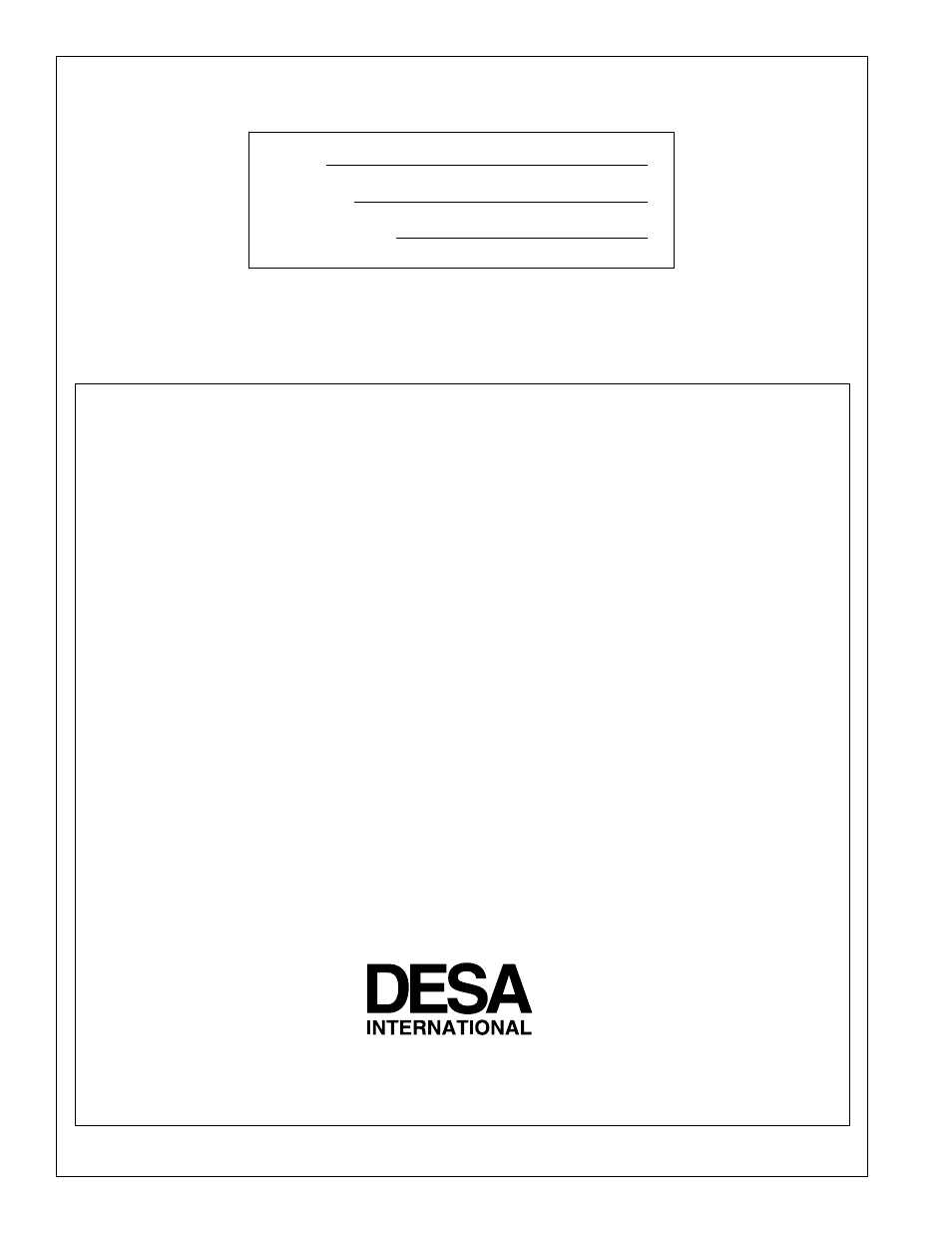 Warranty information | Desa A User Manual | Page 40 / 40