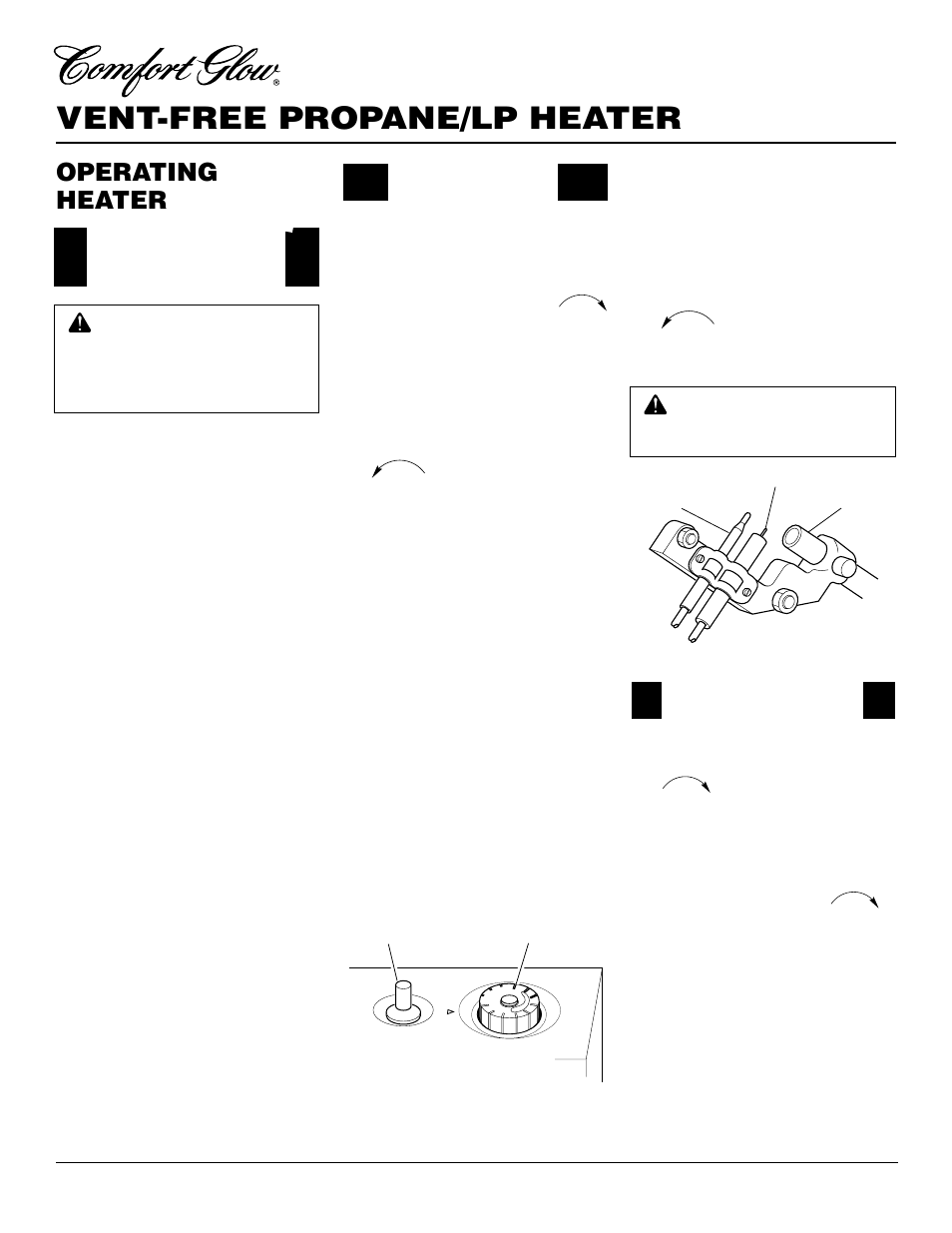 Vent-free propane/lp heater, Operating heater, Lighting instructions | For your safety read before lighting | Desa 000 Btu/Hr User Manual | Page 14 / 24