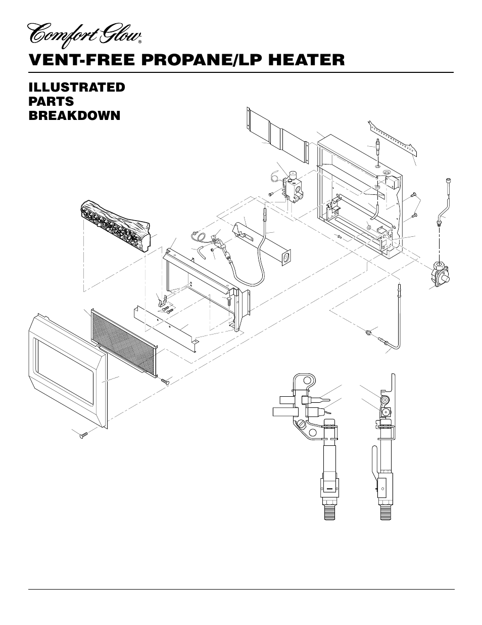 Vent-free propane/lp heater, Illustrated parts breakdown, Rfp30t | Desa 000 Btu/Hr User Manual | Page 22 / 24