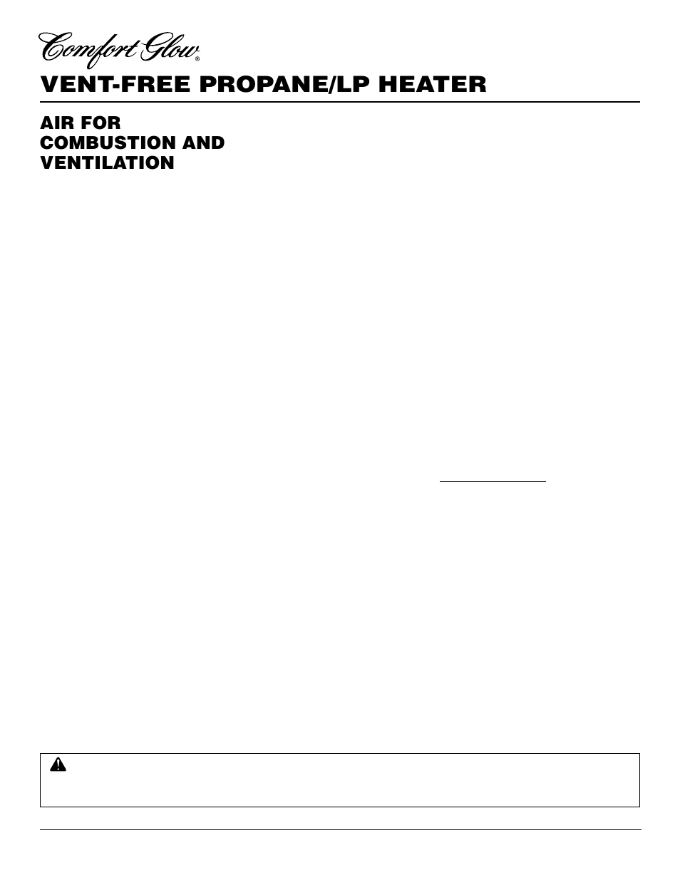 Vent-free propane/lp heater, Air for combustion and ventilation, Continued | Desa 000 Btu/Hr User Manual | Page 6 / 24