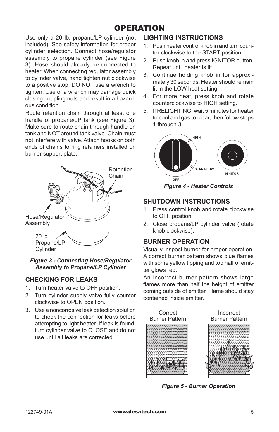 Operation | Desa Td101a User Manual | Page 5 / 40