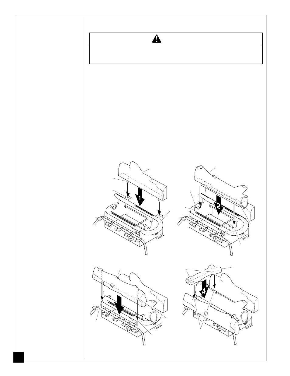 Installing, Warning | Desa CGD3924NR User Manual | Page 18 / 32