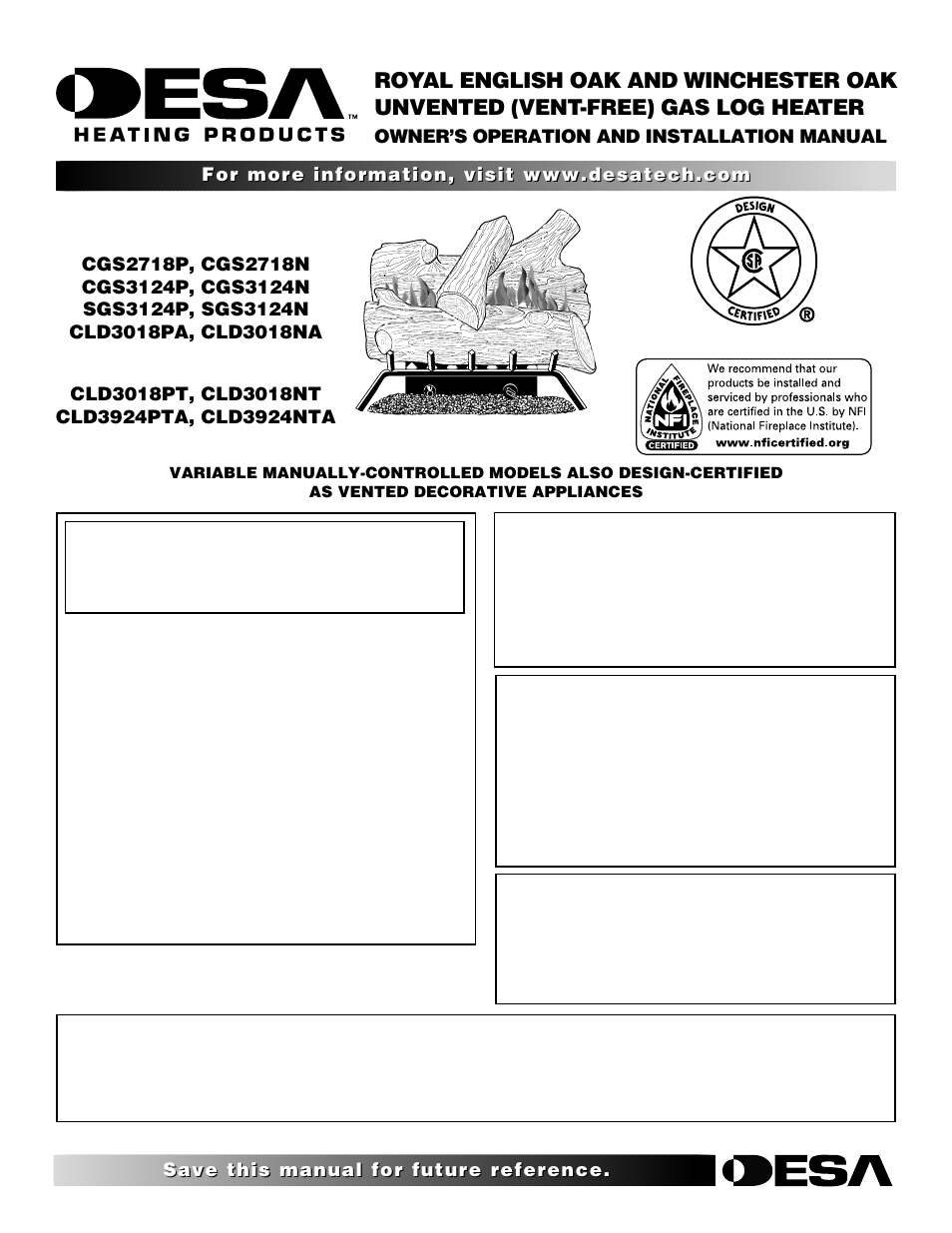 Desa CLD3018PT User Manual | 36 pages